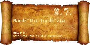Maróthi Terézia névjegykártya